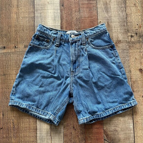 Abercrombie & Fitch High-Rise Denim Loose Shorts Womens Size 23 - Picture 1 of 7